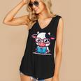 Adorable Book Lover Cow With Reading Glasses Cute Women's V-Neck Tank Top