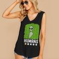 Alien Avoids Humans Sarcastic Introvert Humor Women's V-Neck Tank Top