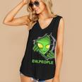 Alien Face Ew People UFO Introvert Meme Men Women Kids Women's V-Neck Tank Top