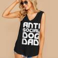 Anti-Social Dog Dad Quote For Anti Social Introvert Persons Women's V-Neck Tank Top