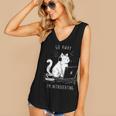 Antisocial Introvert Cat With Coffee On Computer Emo Goth Women's V-Neck Tank Top Antisocial Introvert Cat With Coffee On Computer Emo Goth Women's V-Neck Tank Top