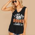 I Like Big Books I Cannot Lie School Librarian Book Lover Women's V-Neck Tank Top