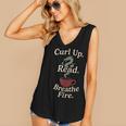 Book Dragon Fantasy Reader Cozy Reading Book Lover Dragon Women's V-Neck Tank Top