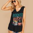 Booked And Busy Cool Coffee Reading Relaxing Books Women's V-Neck Tank Top