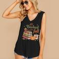 All Booked For Fall Books Coffee Fall Leaves Pumpkins Autumn Women's V-Neck Tank Top