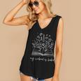 My Weekend Is Booked Floral Book Women's V-Neck Tank Top