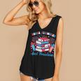 Books Fireworks And Freedom Independence Day Book Lover Women's V-Neck Tank Top