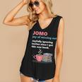 Books Saying JOMO Joy Of Missing Out For Bookworms Women's V-Neck Tank Top Books Saying JOMO Joy Of Missing Out For Bookworms Women's V-Neck Tank Top