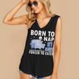 Born To Nap Forced To Exist Lazy Skeleton Couch Introverts Women's V-Neck Tank Top