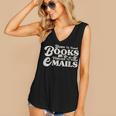 Born To Read Books Forced To Read Emails Bookish Bookworm Women's V-Neck Tank Top