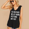 Cat Owner Introvert Stay Home Rather Pet Cat Women's V-Neck Tank Top