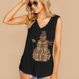 Christmas Snowman Made Of Books Holiday Reading Xmas Women's V-Neck Tank Top