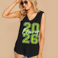 Class Of 2026 Graduation Varsity Lime Green Letters Women's V-Neck Tank Top