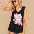 Coquette Reading Book Lover Pink Bow Bookish Mom & Daughter Women's V-Neck Tank Top
