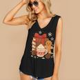Cute Christmas Books Gingerbread Xmas Book Lover Teacher Women's V-Neck Tank Top