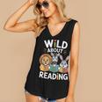 Cute Wildlife Zoo Animals For Book Reader Bookworms Women's V-Neck Tank Top Cute Wildlife Zoo Animals For Book Reader Bookworms Women's V-Neck Tank Top