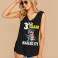 Dinosaur Graduation Cap Gown 3rd Grade Graduate Nailed It Women's V-Neck Tank Top