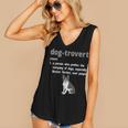 Dog-Trovert Boston Terrier Humor Definition Introvert Women's V-Neck Tank Top