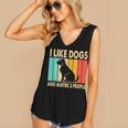 I Like Dogs And Maybe 3 People Introvert Women's V-Neck Tank Top