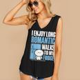 I Enjoy Long Romantic Walks To My Fridge Introvert Women's V-Neck Tank Top I Enjoy Long Romantic Walks To My Fridge Introvert Women's V-Neck Tank Top