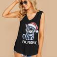 Ew People Cat Christmas Introvert Holiday Humor Women's V-Neck Tank Top Ew People Cat Christmas Introvert Holiday Humor Women's V-Neck Tank Top
