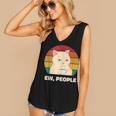 Ew People Introvert Cat Lover Crazy Colorful Cat Lady Women's V-Neck Tank Top
