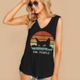 Ew People Retro Cat Cat Lover Introvert Women's V-Neck Tank Top Ew People Retro Cat Cat Lover Introvert Women's V-Neck Tank Top