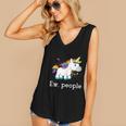 Ew People Unicorn Lover Introvert Rainbow Unicorn Women's V-Neck Tank Top