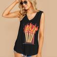 Flames And Lighter Costume For Matchbook Lovers Women's V-Neck Tank Top