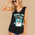 Floppy Disk Retro Tech Nostalgia Old School Computing Humor Women's V-Neck Tank Top