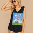 Frutiger Aero Aesthetic Tech Cherry Blossom Fishes Bubbles Women's V-Neck Tank Top