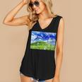 Frutiger Aero Dolphin Meadow Aesthetic Y2k 2000s Ironic Women's V-Neck Tank Top Frutiger Aero Dolphin Meadow Aesthetic Y2k 2000s Ironic Women's V-Neck Tank Top