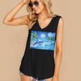 Frutiger Aero Dolphin Sunset Ocean With Palm Trees Y2k Women's V-Neck Tank Top Frutiger Aero Dolphin Sunset Ocean With Palm Trees Y2k Women's V-Neck Tank Top