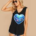 Frutiger Aero Y2K Heart Women's V-Neck Tank Top