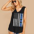 Funny Class Of 2021 American Flag Senior Graduation Women's V-Neck Tank Top
