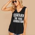 Gen X The Feral Generation Generation X Gen Xer Nostalgia Women's V-Neck Tank Top Gen X The Feral Generation Generation X Gen Xer Nostalgia Women's V-Neck Tank Top