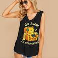 Go Away I'm Introverting Cat Coffee Headphones Women's V-Neck Tank Top Go Away I'm Introverting Cat Coffee Headphones Women's V-Neck Tank Top