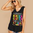 Goodbye Kinder Garten Hello 1st Grade Graduation 2024 Women's V-Neck Tank Top