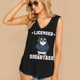 Graduation Penguin Licensed Smartass Graduate Women's V-Neck Tank Top