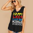 Happy Last Day Of Middle School Graduation Women's V-Neck Tank Top