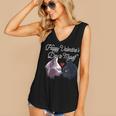 Happy Valentines Day Self Introvert Humor Antisocial Women's V-Neck Tank Top