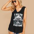 I Hate Everyone Introvert Anti-Social Dark Humor Women's V-Neck Tank Top I Hate Everyone Introvert Anti-Social Dark Humor Women's V-Neck Tank Top