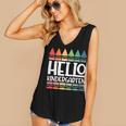 Hello Kindergarten First Day Back To School Graduation Women's V-Neck Tank Top