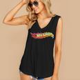 Hot Wheels Comic Book Fire Logo Women's V-Neck Tank Top