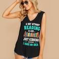 Humor Book Reader A Day Without Reading Is Like Women's V-Neck Tank Top