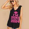 I'm Done Class Of 2024 Pink Girls Women Graduation Women's V-Neck Tank Top