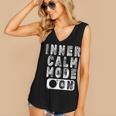 Inner Calm Mode On Introvert Saying Women's V-Neck Tank Top Inner Calm Mode On Introvert Saying Women's V-Neck Tank Top