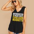 Introvert Antisocial Chicken Nugget Lover Foodie Women's V-Neck Tank Top Introvert Antisocial Chicken Nugget Lover Foodie Women's V-Neck Tank Top