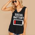 Introvert Low Social Battery Level Anti Social People Women's V-Neck Tank Top Introvert Low Social Battery Level Anti Social People Women's V-Neck Tank Top