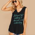 Introvert But Willing To Discuss Rock Collecting Women's V-Neck Tank Top